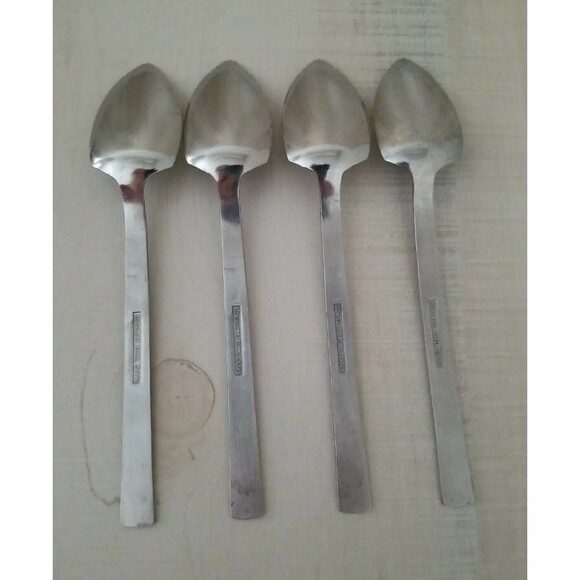 Vintage Stainless Japan Grapefruit Fruit Spoons Lot of 4 - Picture 3 of 4